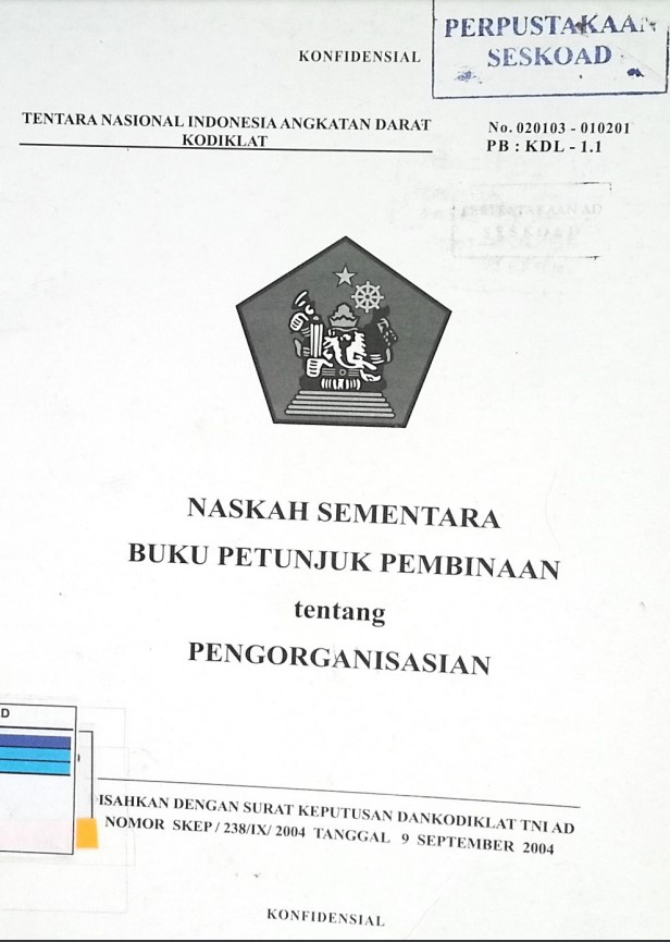 Naskah Sementara Buku Petunjuk Pembinaan Pengorganisasian